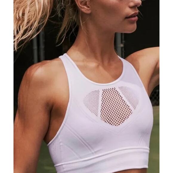 NWOT Free People Movement Running Through My Mind Bra in White - Picture 2 of 7